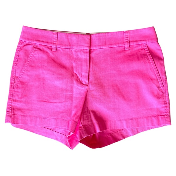 J. Crew Factory Hot Pink 100% Cotton Chino Shorts Size 4 - Picture 6 of 14